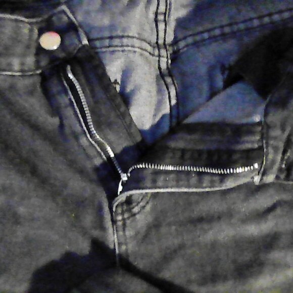 gray/black star wide leg jeans - Picture 2 of 4